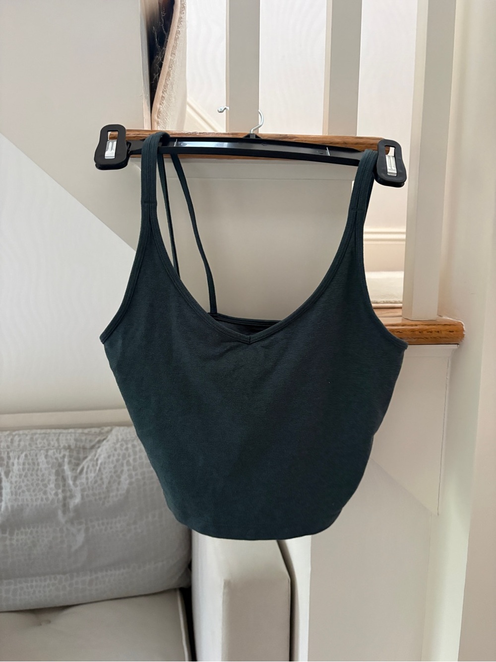 Vuori Black Double-Strap V-Neck Tank